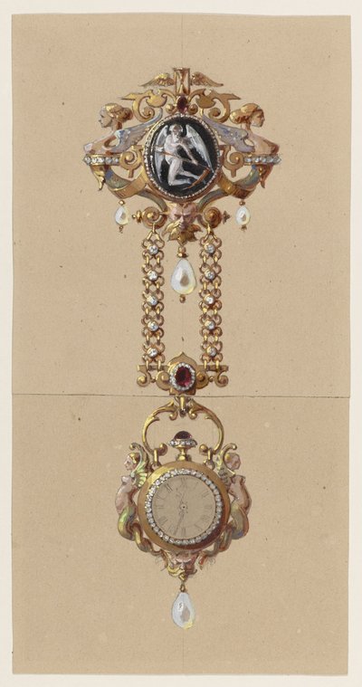 Progetto per una chatelaine con orologio da Alexis Falize